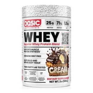 مکمل پروتئین وی  پودری 908 گرم برند بیسیک Basic Supplements Whey | اورجینال