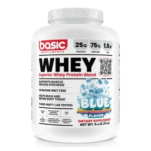 مکمل پروتئین وی پودری 2.27 کیلوگرم برند بیسیک Basic Supplements Whey | اورجینال