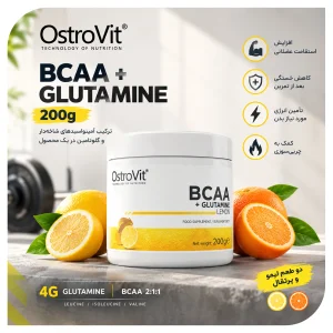 بی سی ای ای و گلوتامین 200 گرمی برند استروویت OstroVit BCAA + Glutamine | اورجینال