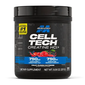 کراتین 257 گرم ماسل تک 120 سروینگ +Cell-Tech Creatine HCl | اورجینال