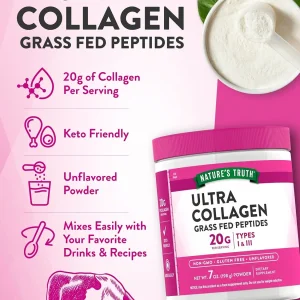 پودر کلاژن نیچرز تروس 198  گرمی Nature’s Truth Ultra Collagen | اورجینال
