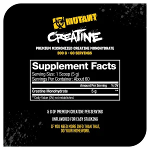 کراتین موتانت 300 گرمی | 60 سروینگ MUTANT Creatine