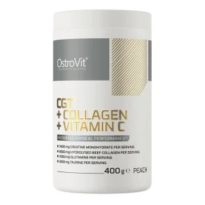 پودر CGT استروویت کراتین + گلوتامین + تورین 400 گرمی 20 سروینگ برند OstroVit  | اورجینال