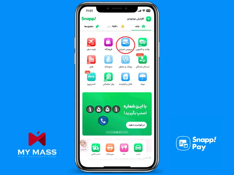 ورود به بخش سرویس اعتباری