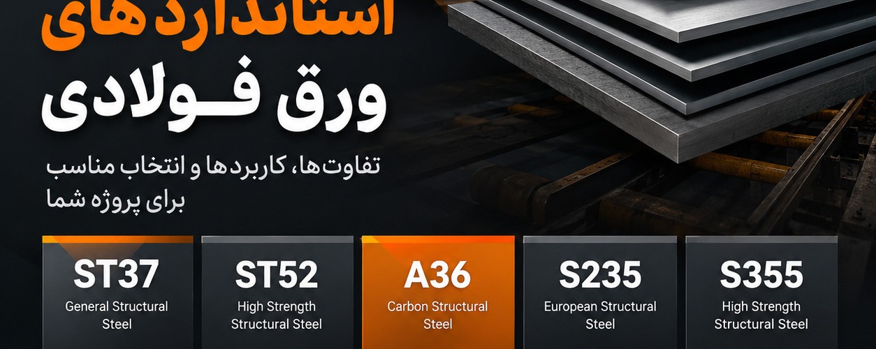 راهنمای کامل استانداردهای ورق فولادی؛ تفاوت ST12، ST14، ST37، ST52، A36، S235 و S355