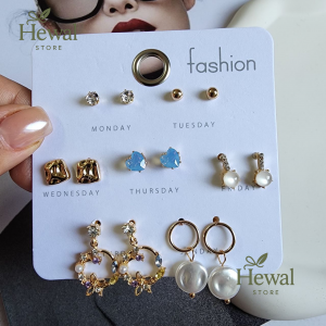 پک گوشواره مینیاتوری هفتگی- 7عددی