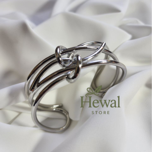 دستبند بنگل زنانه طرح پیچ