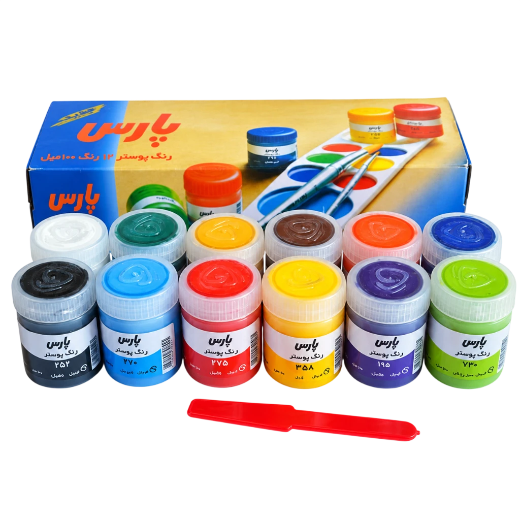 گواش 12 رنگ پارس