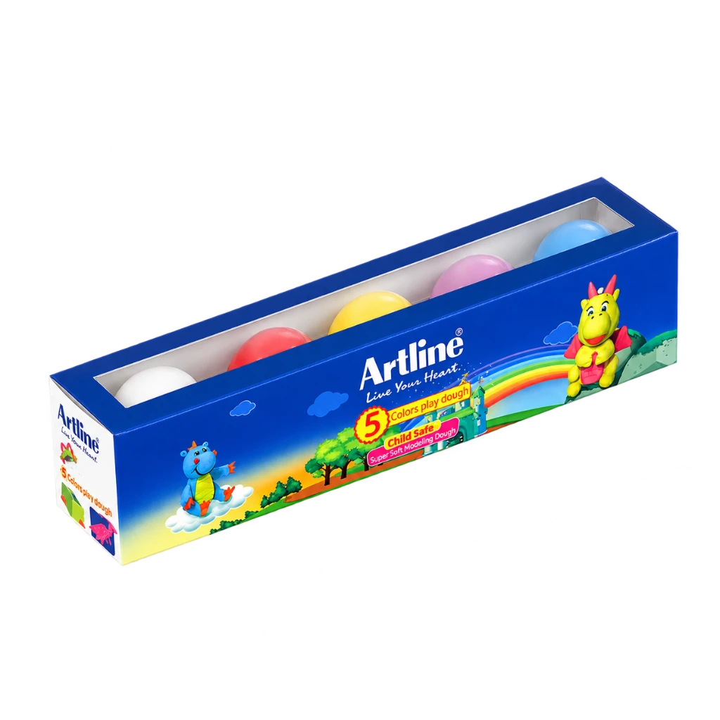 خمیر بازی ویژه 20 گرمی 5 رنگ ظرف تخم مرغی 801E5