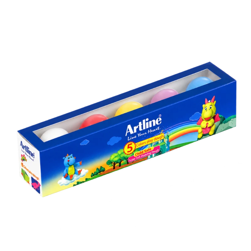 خمیر بازی ویژه 20 گرمی 5 رنگ ظرف تخم مرغی 801E5
