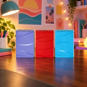 دفترچه یادداشت 8*12 هشتاد برگ با جلد PP