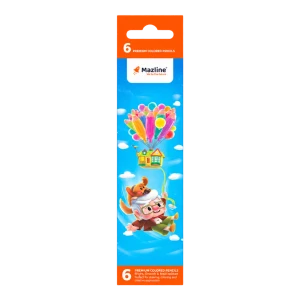 مداد رنگی 6 رنگ جعبه مقوایی Mazline PA-01062