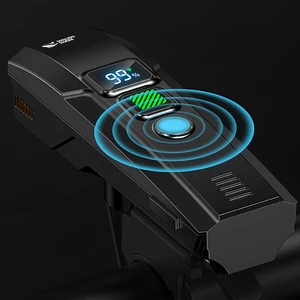 بهترین چراغ هوشمند شارژی ضدآب دوچرخه اسمایلینگ شارک با بوق هشدار