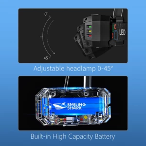 قیمت هدلایت 2000 میلی‌آمپر‌ساعت اسمایلینگ شارک TD0189  ظرفیت باتری براساس اطلاعات جعبه چک شود