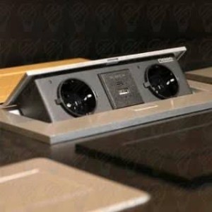 پریز مخفی کابینت ملونی دو سوکت برق مدل 10017و10090