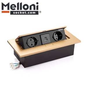 پریز مخفی کابینت ملونی دو سوکت برق مدل 10017و10090