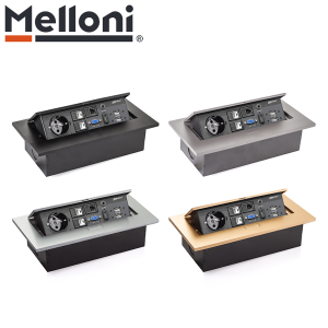 پریز توکار ملونی یک سوکت برق پورت شارژ پورت شبکه hdmi میکروفون کد10024