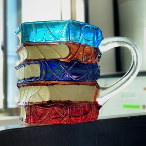 ماگ بلوری طرح کتاب