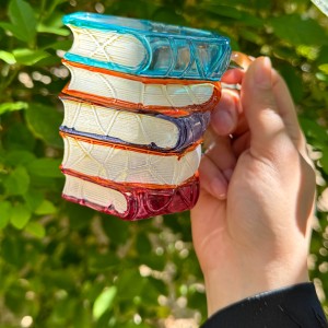ماگ بلوری طرح کتاب