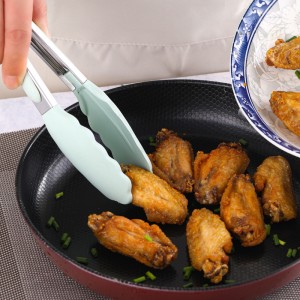 ست کفگیر و ملاقه سیلیکونی ۱۲ پارچه دسته چوبی
