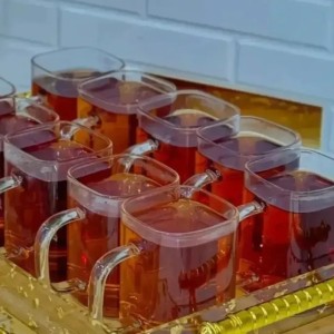 لیوان دسته‌دار پیرکس دلی سوگا مدل مستطیلی