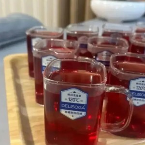 لیوان دسته‌دار پیرکس دلی سوگا مدل مستطیلی