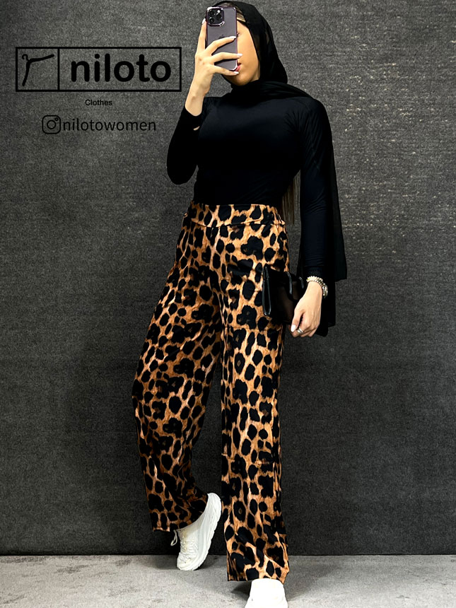 شلوار بگ پلنگی کد (12005)