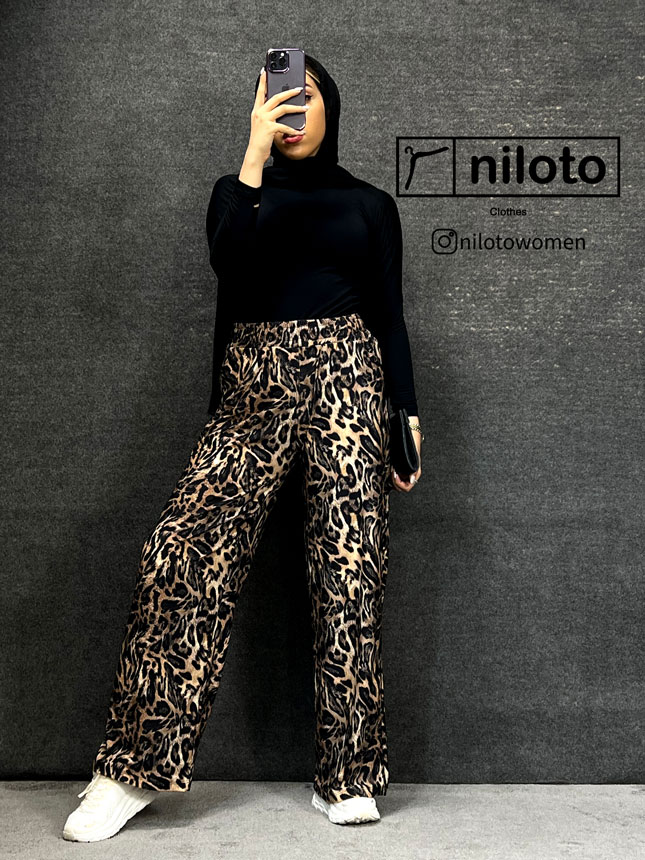 شلوار بگ پلنگی کد (12003)