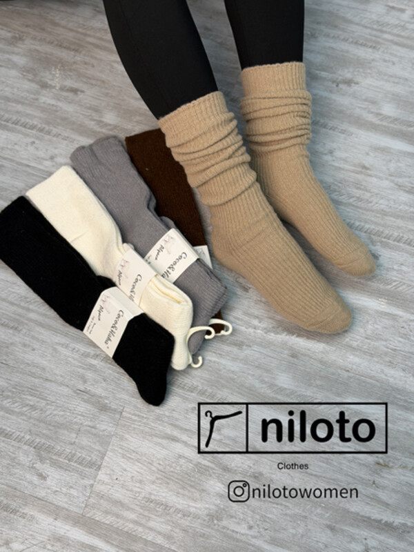 جوراب لاما ضخیم وارداتی ساقدار زیر زانو (1022)