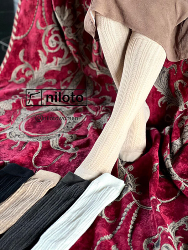 جوراب بافت گندمی زیر زانو (10902)