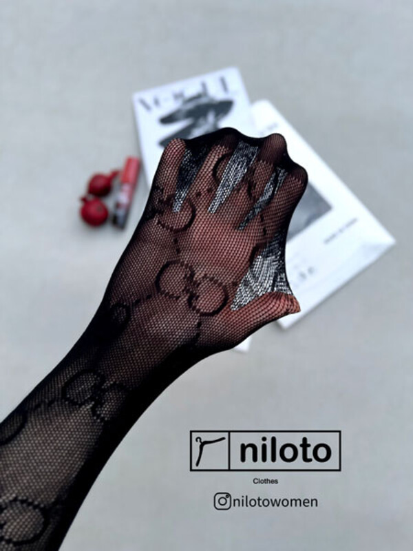 جوراب شلواری توری طرحدار (09201)