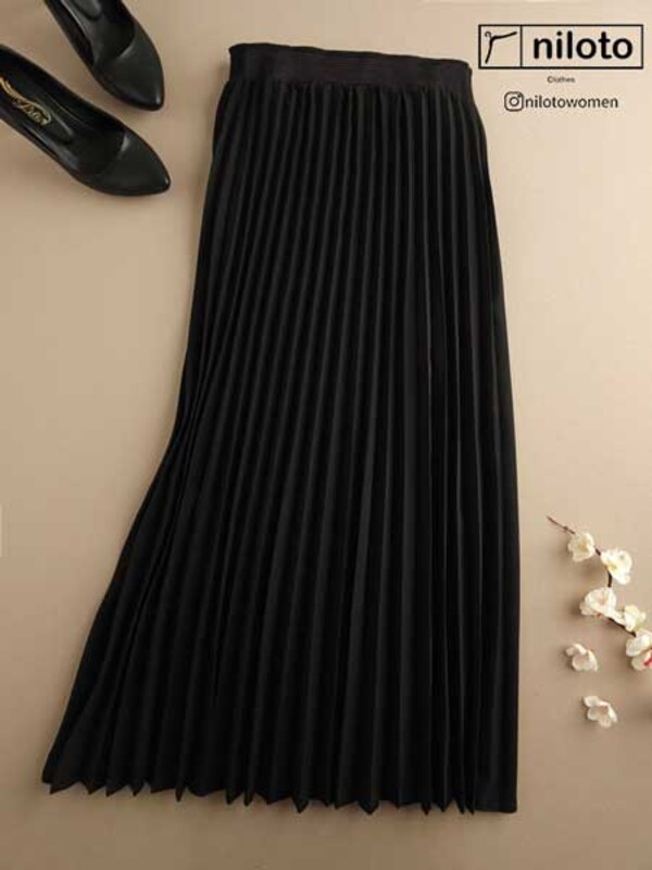 دامن پلیسه کرپ بلند (5503)