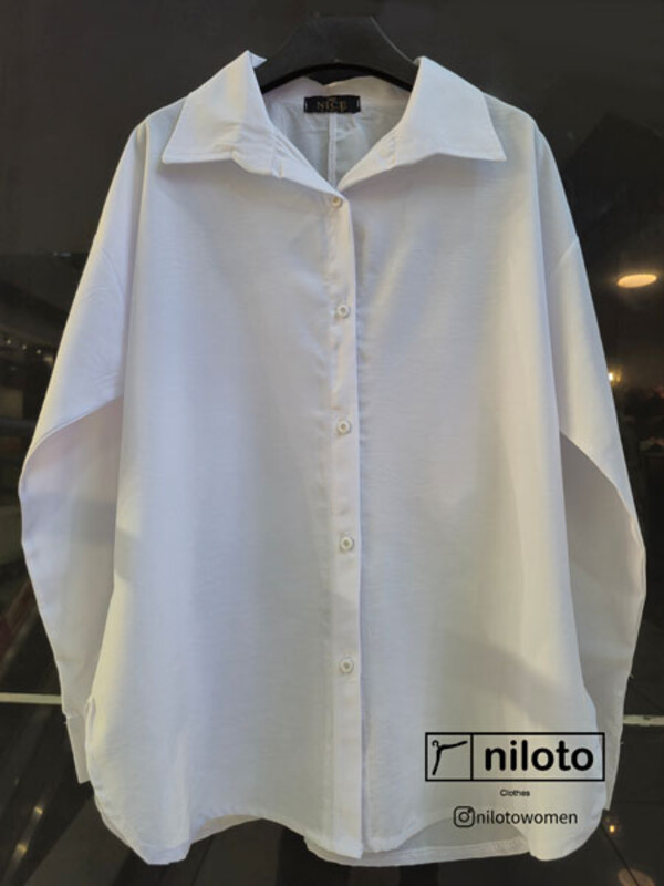 شومیز بیسیک ساده سفید (2901)