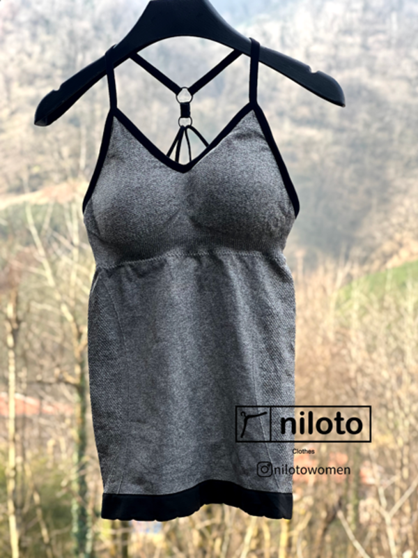 تاپ بندی بلند طوسی فری سایز (14042)