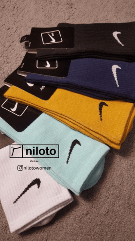 جوراب ساق بلند طرح نایک کد شش (101306)