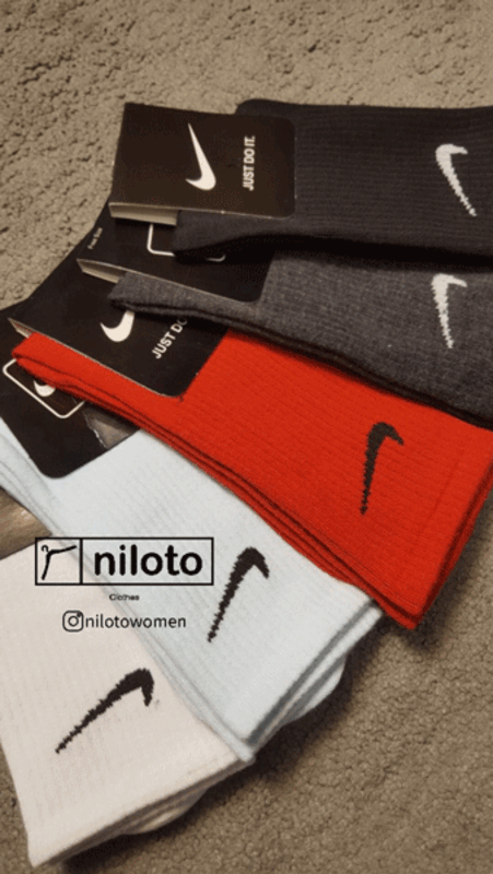 جوراب ساق بلند طرح نایک کد سه (101303)