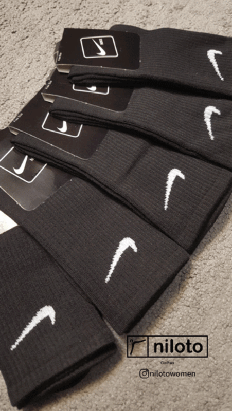 جوراب ساق بلند طرح نایک مشکی (101300)