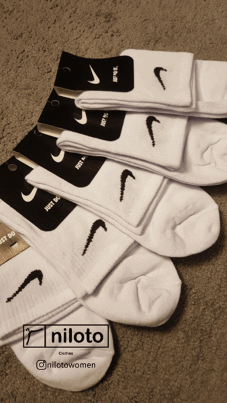 جوراب نیم ساق طرح نایک سفید (101211)