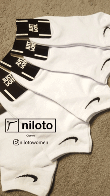 جوراب مچی طرح نایک سفید (101111)