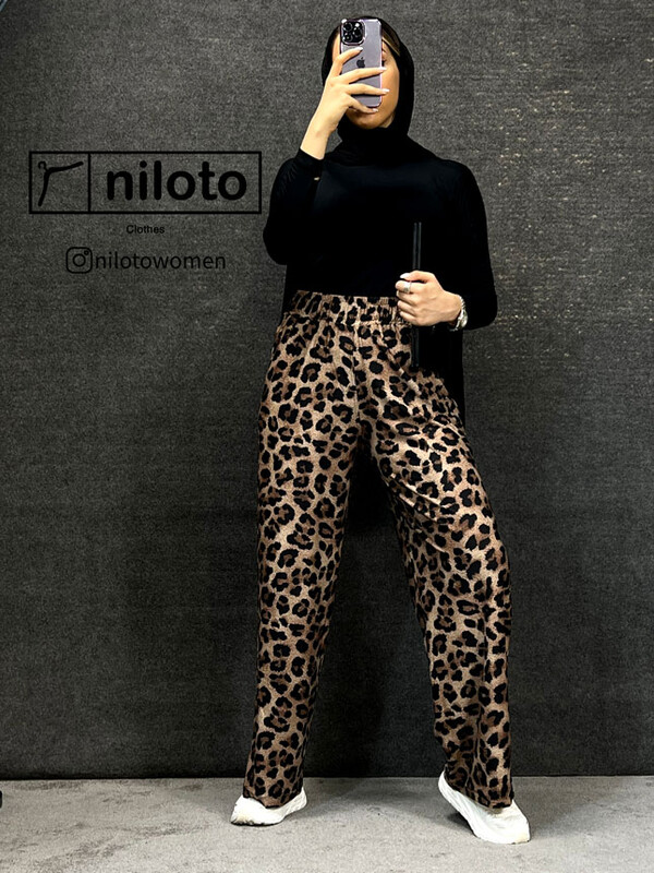 شلوار بگ پلنگی کد (12007)