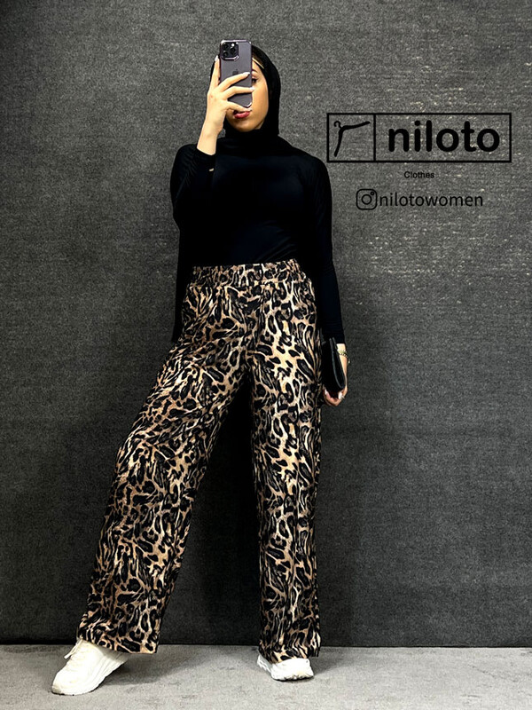 شلوار بگ پلنگی کد (12003)