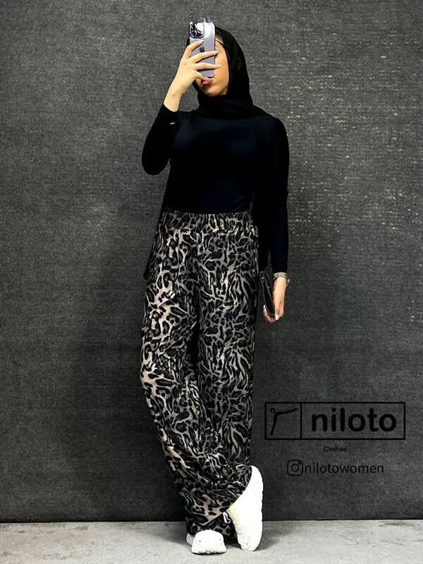 شلوار بگ پلنگی کد (12001)