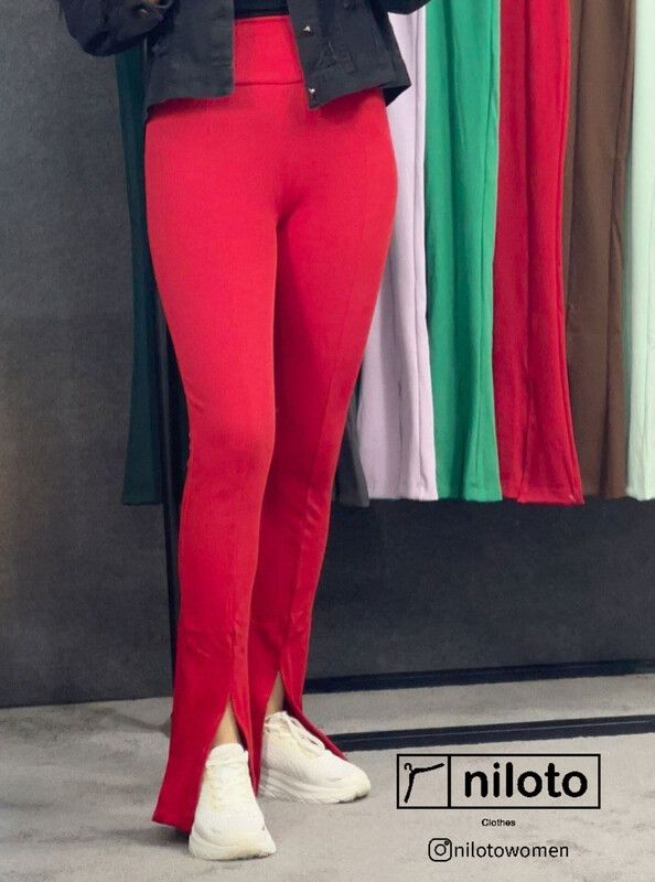 لگ‌ کبریتی جلو چاک دار قرمز(01505)