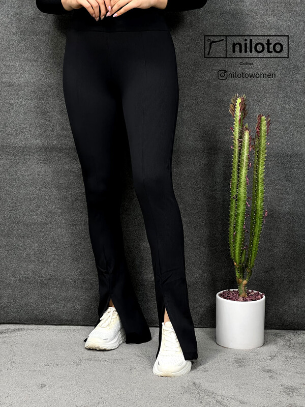 لگ‌ کبریتی جلو چاک دار مشکی(01500)