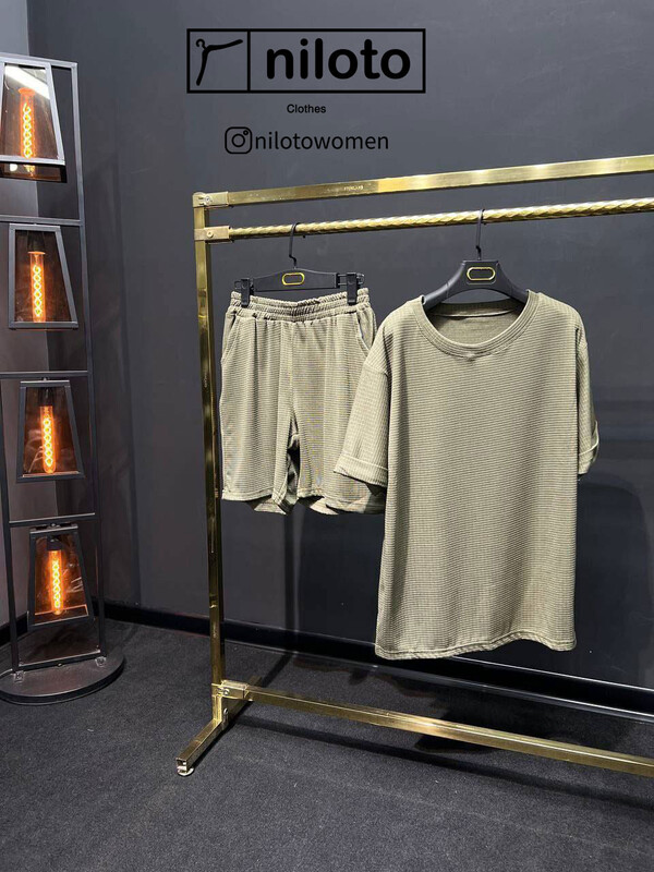 ست تیشرت و شورتک بیسکویتی(08302)