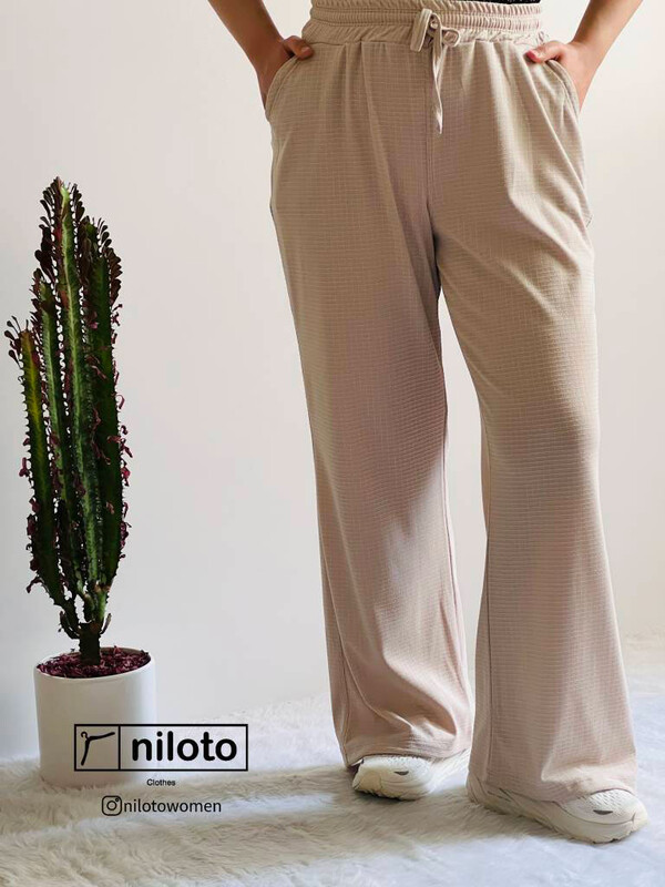 شلوار بگ پارچه بیسکوییتی (12201)