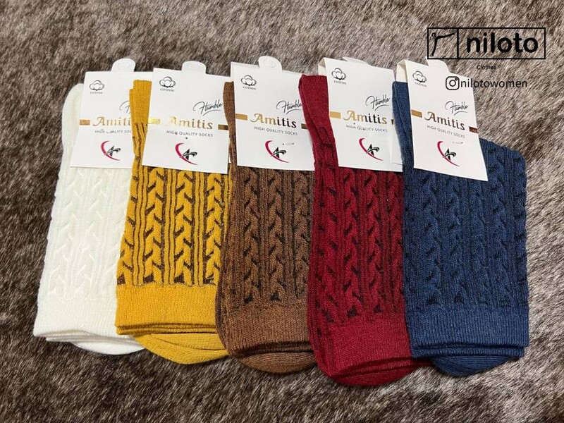 جوراب ساق بلند طرح بافت برجسته کد۱(103301)