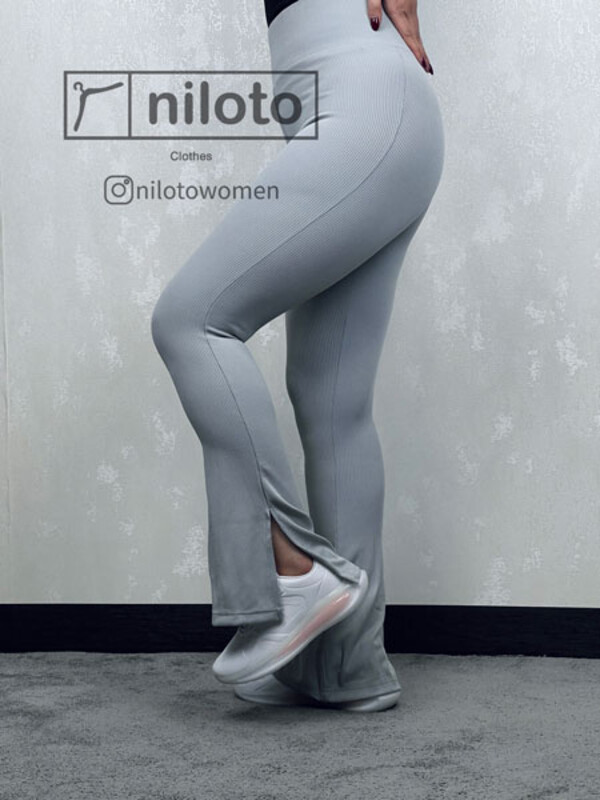 لگ کبریتی کمر گنی بغل چاکدار نقره ای(01428)