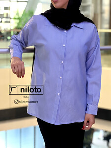 شومیز راه راه آبی (2909)