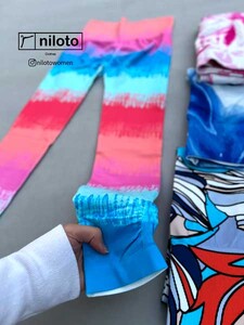 لگ سیملس طرح دار بغل چین گتر (15099)